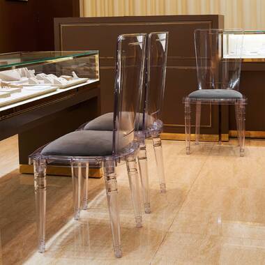 Transparent discount dining chairs